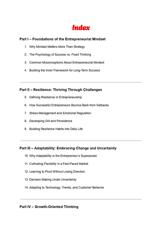 The Entrepreneur’s Mind Resilience, Growth, and Vision