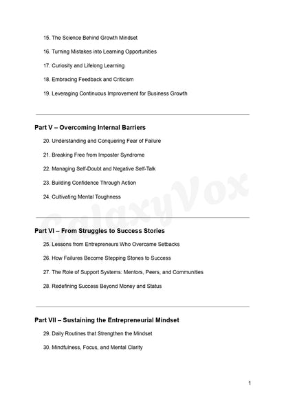 The Entrepreneur’s Mind Resilience, Growth, and Vision